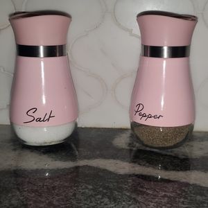 Adorable Pink Salt and Pepper Shakers. Brand new. Never used.